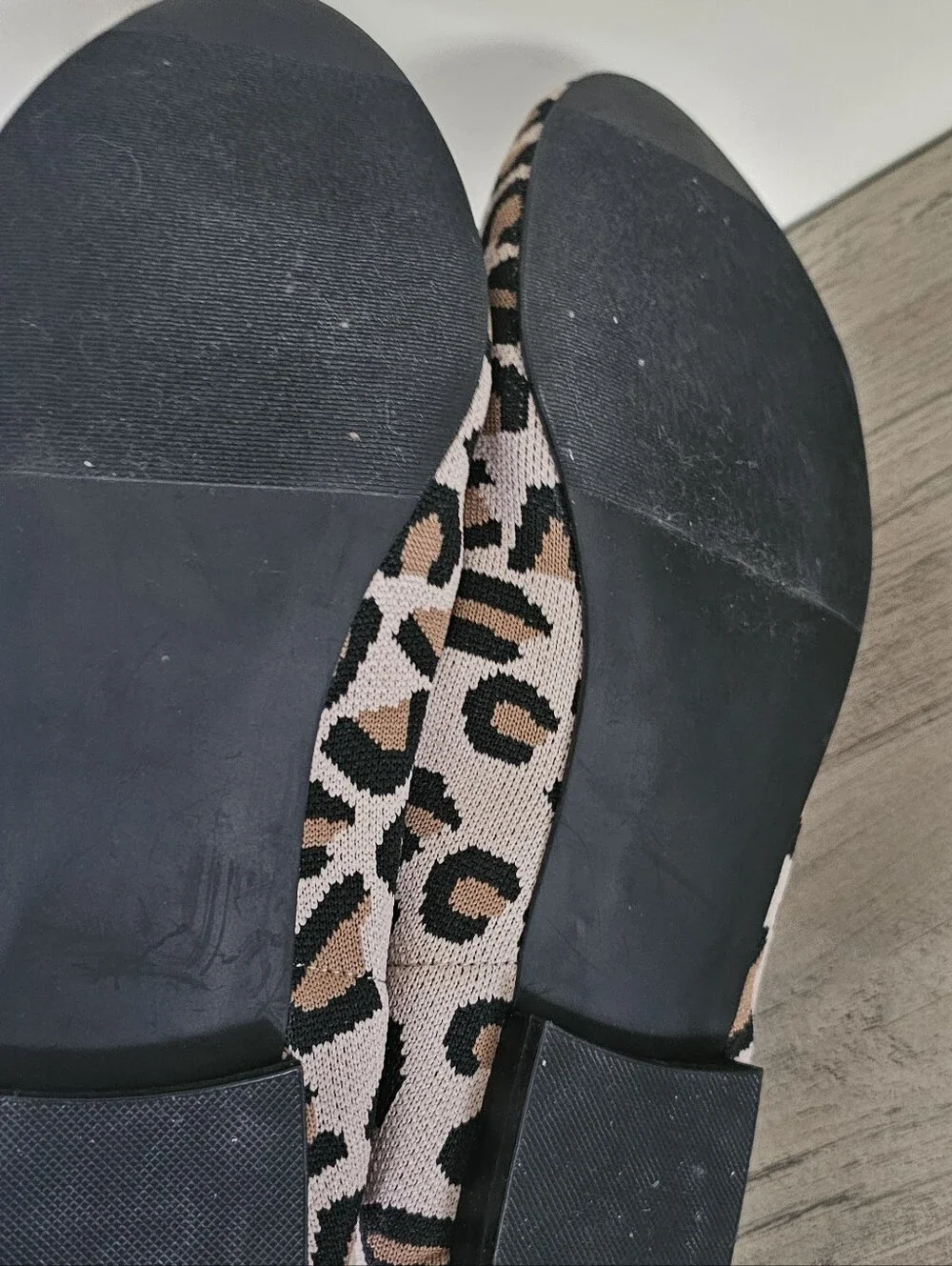 Torrid Leopard Animal Print Stretch Knit Slip-On Wide Loafers Plus 13 WW